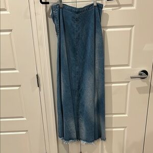 Blue Maxi A-line Skirt Casual